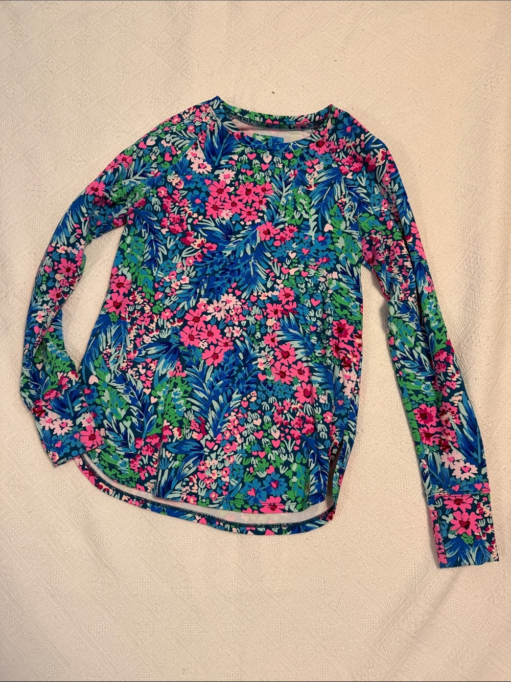 Lilly Pulitzer Blythe Luxletic Tiny Garden Size XXS Long Sleeve